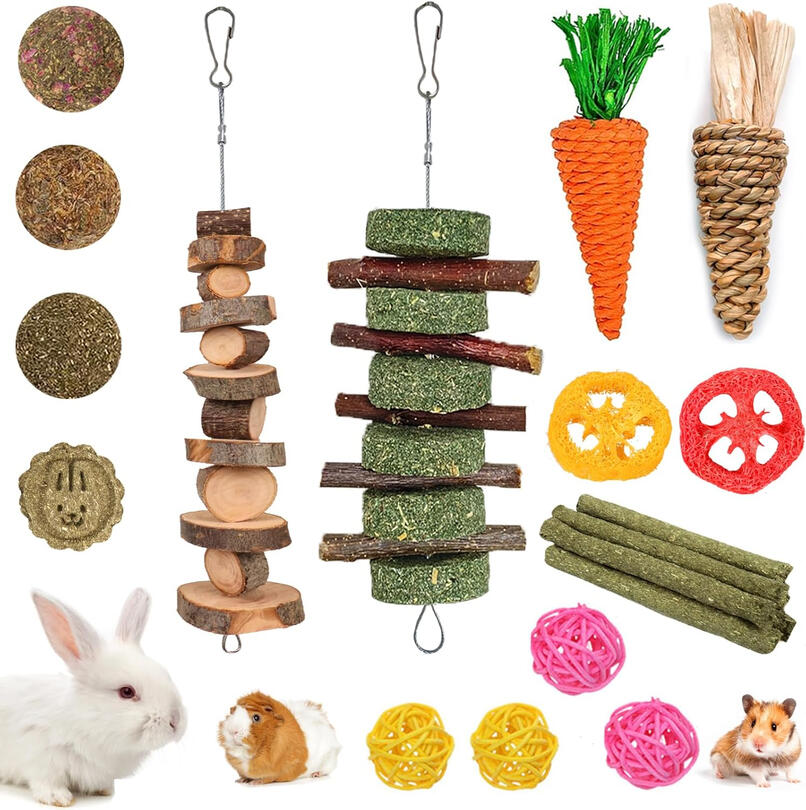 grddaef natural chew toys for rabbits