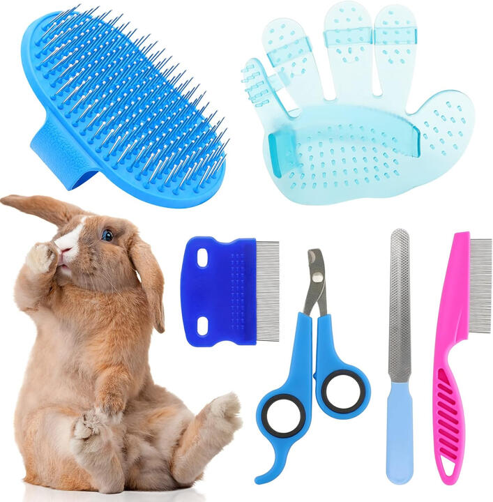 kalamanda rabbit grooming kit with brush
