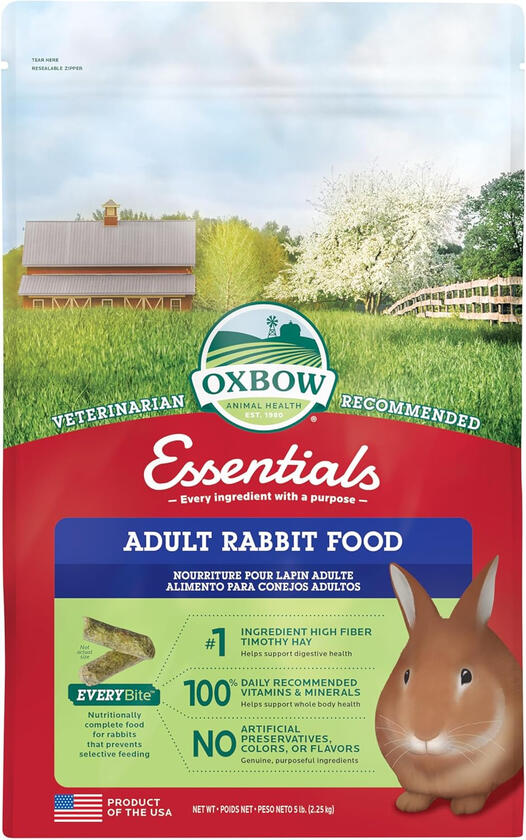 oxbow essentials adult rabbit food pellets