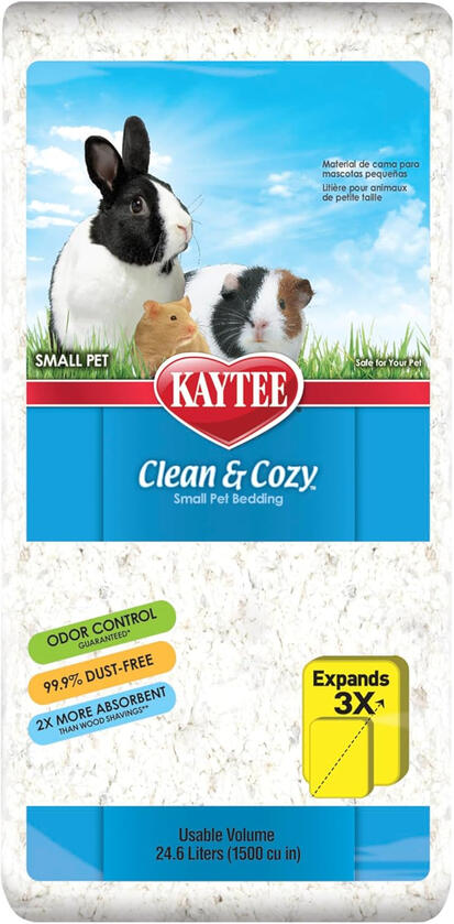 kaytee clean and cozy white paper bedding